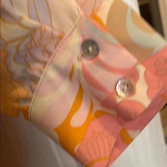 Rose & Olive Pink and Yellow Casual Button Down Shirt - Picture 4 of 4